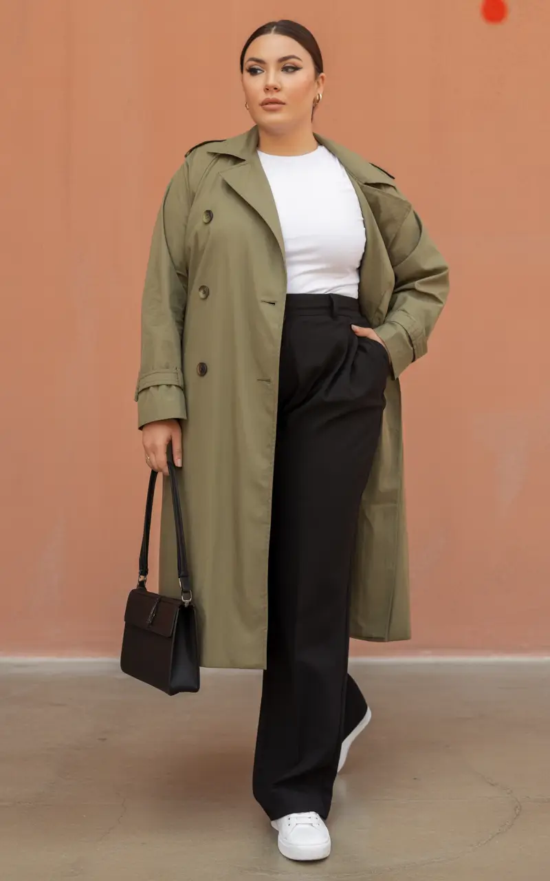 Plus Size Outfits for Winter 2025 / 2026 Timeless Trench Chic