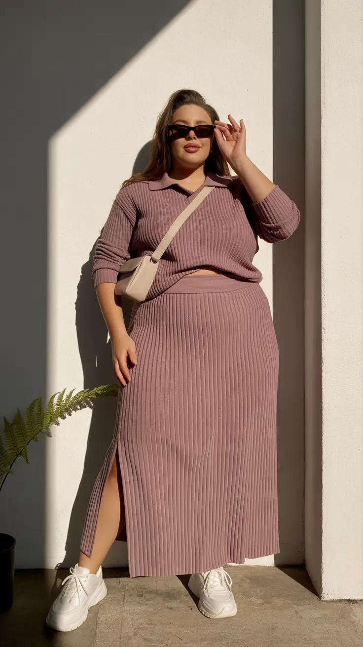 Plus Size Outfits for Winter 2025 / 2026 Cozy Knit Minimalism