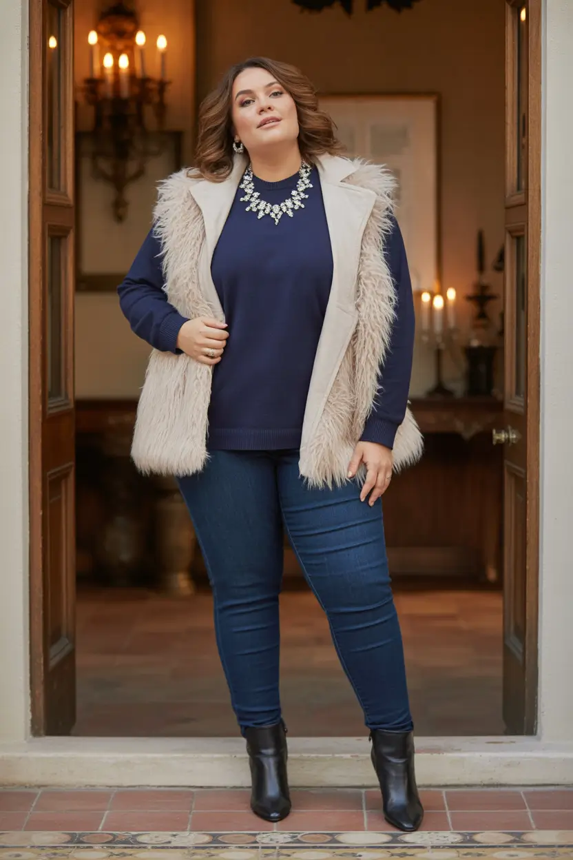 Plus Size Outfits for Winter 2025 / 2026 Faux Fur Glamour