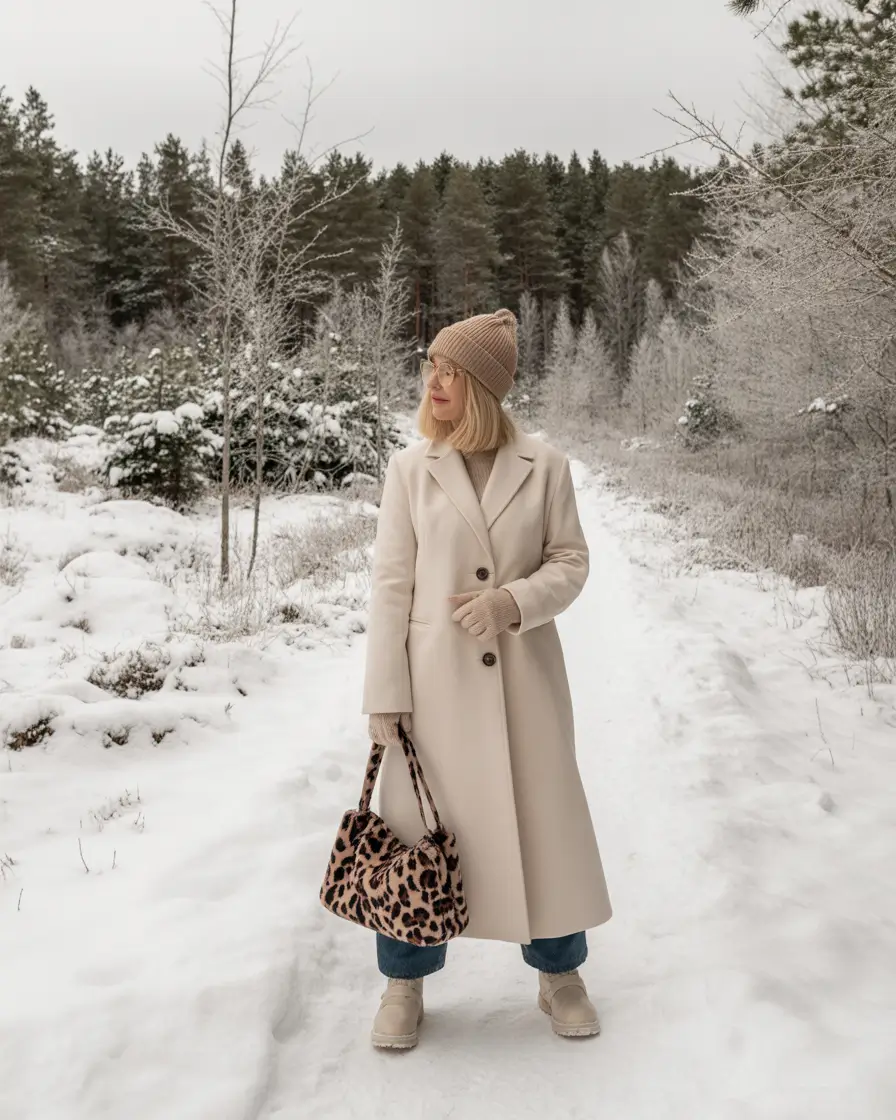 Stylish for Women Over 60 Winter Outfit 2025-2026 Winter Whites With a Cozy Twist