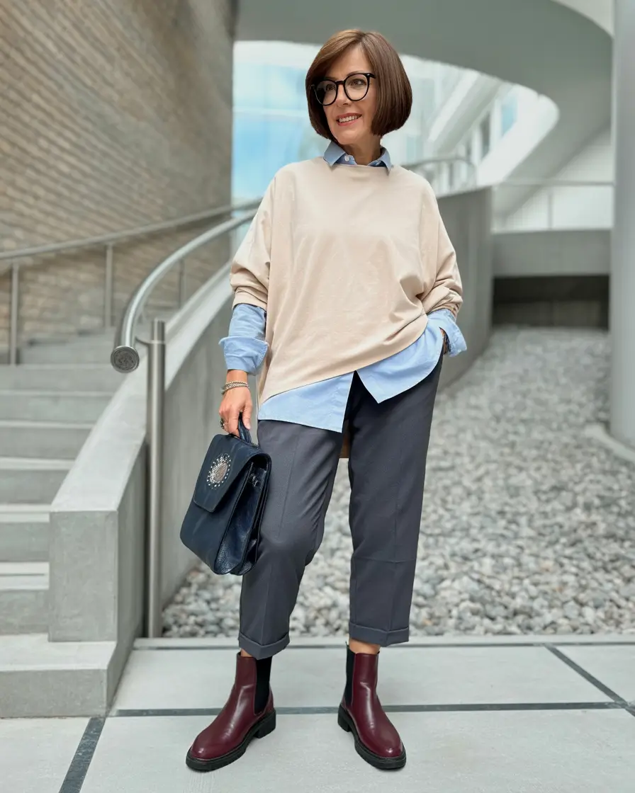 Stylish for Women Over 60 Winter Outfit 2025-2026 Modern Layers With a Relaxed Fit