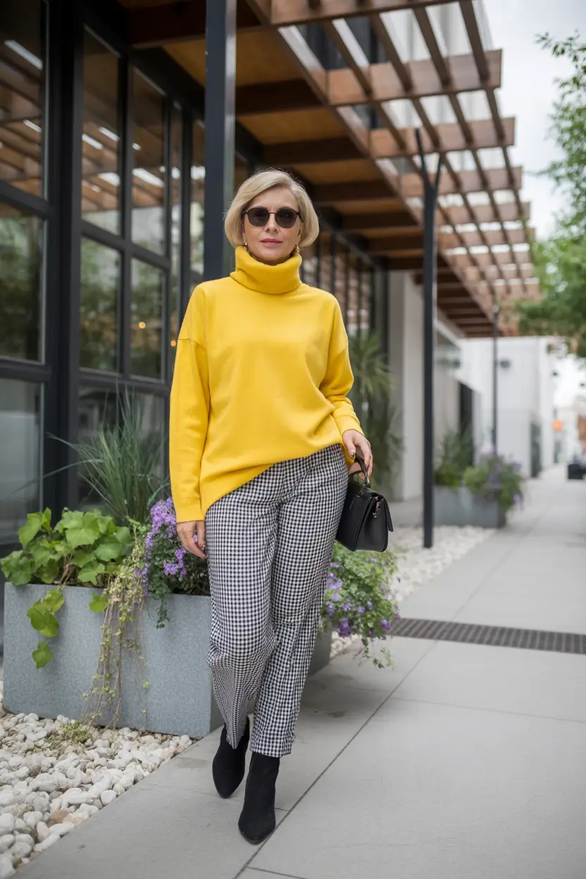 Stylish for Women Over 60 Winter Outfit 2025-2026 Sunny Yellow Confidence