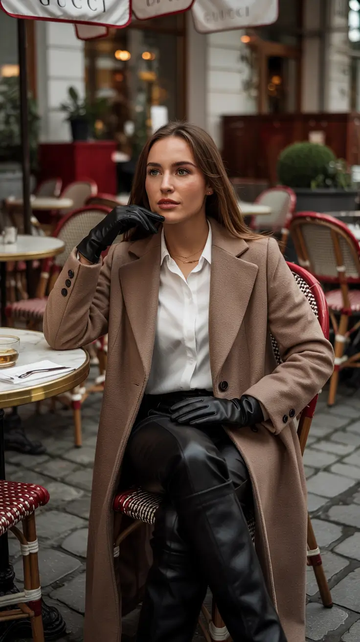 Trendy Outfit for Winter 2025 / 2026 Camel Coat, Glossy Boots, Quiet-Luxury Energy