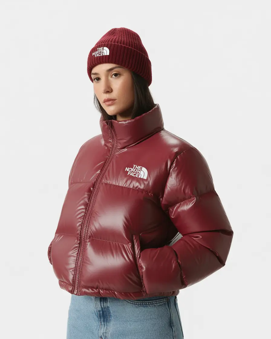 Trendy Winter 2025 - 2026 Puffer Jacket Outfit Burgundy City Cool
