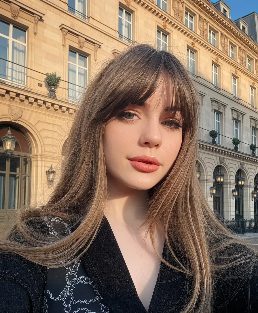 Winter 2025 / 2026: Cute Hairstyle Ideas French-Inspired Bangs