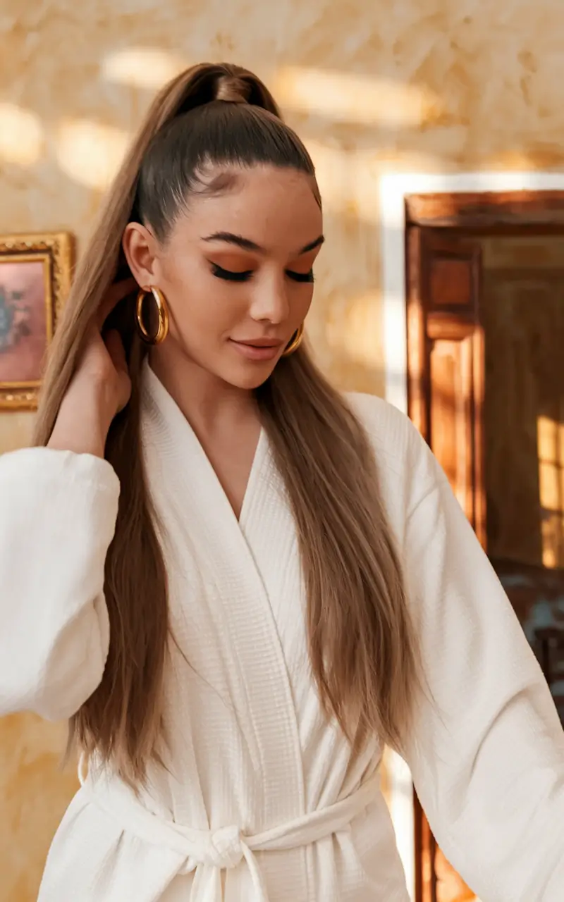 Winter 2025 / 2026: Cute Hairstyle Ideas High Wrapped Ponytail