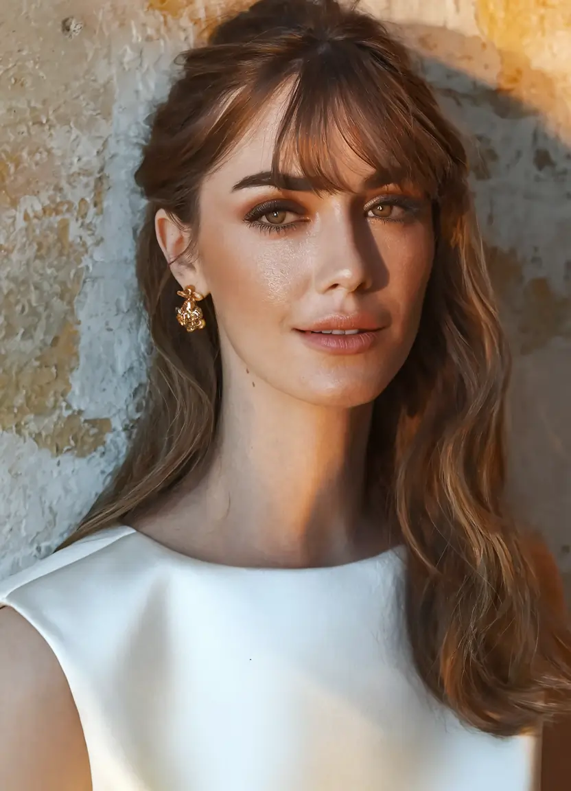 Winter 2025-2026 Formal Hairstyle Inspiration Soft Waves with Wispy Fringe