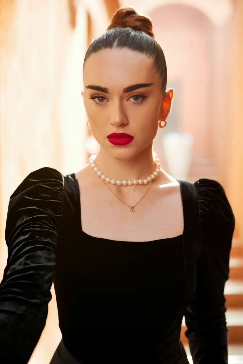 Winter 2025-2026 Formal Hairstyle Inspiration High Polished Top Knot