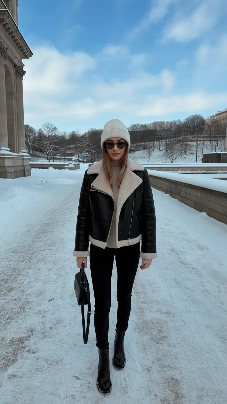 Winter 2025-2026: going out outfit ideas Urban Shearling Ease