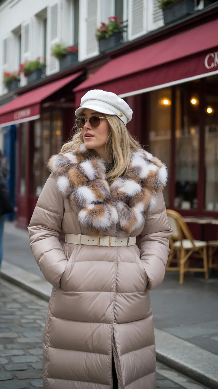 Winter 2025-2026: going out outfit ideas Parisian Puffer Chic