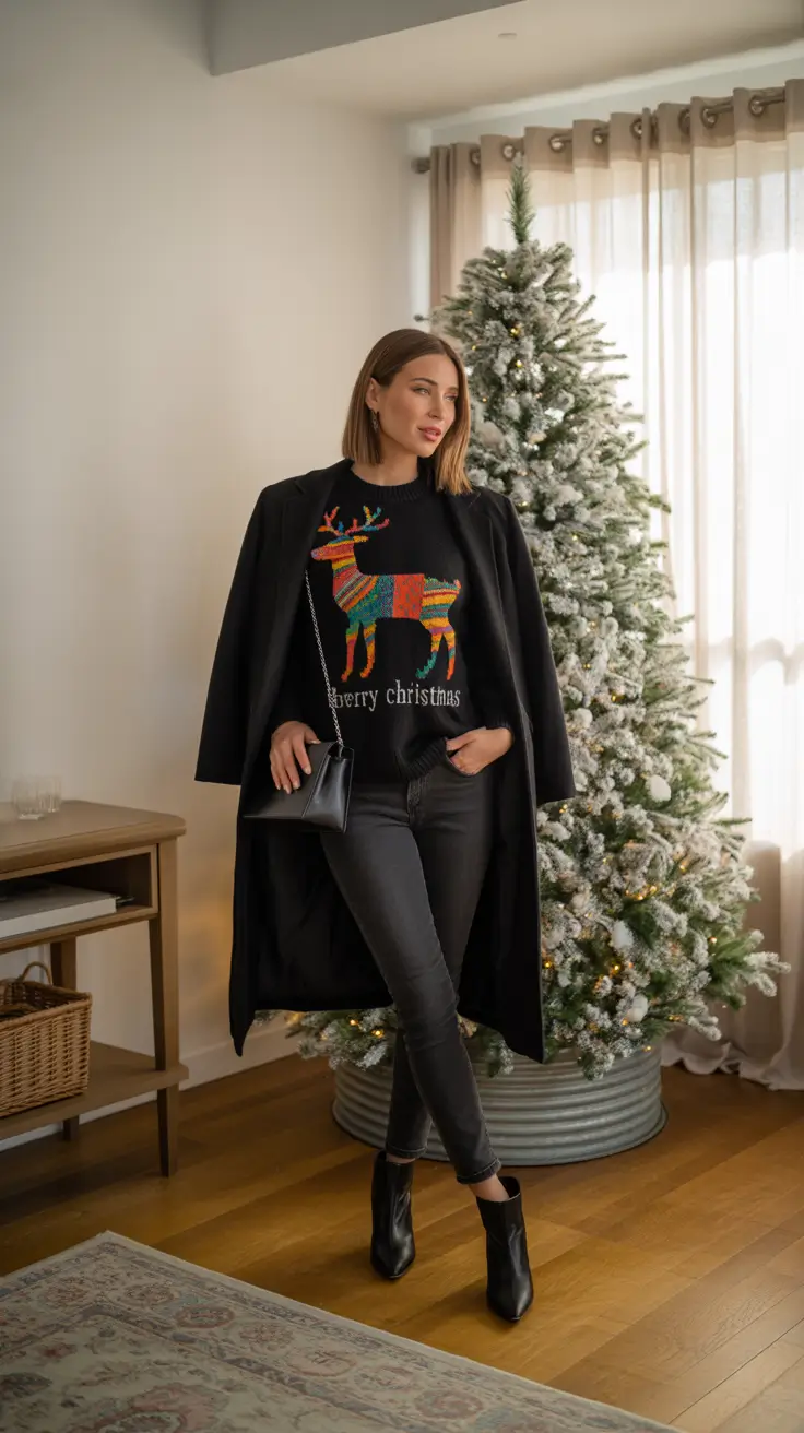 Winter 2025-2026: going out outfit ideas Festive Charm with a Modern Twist