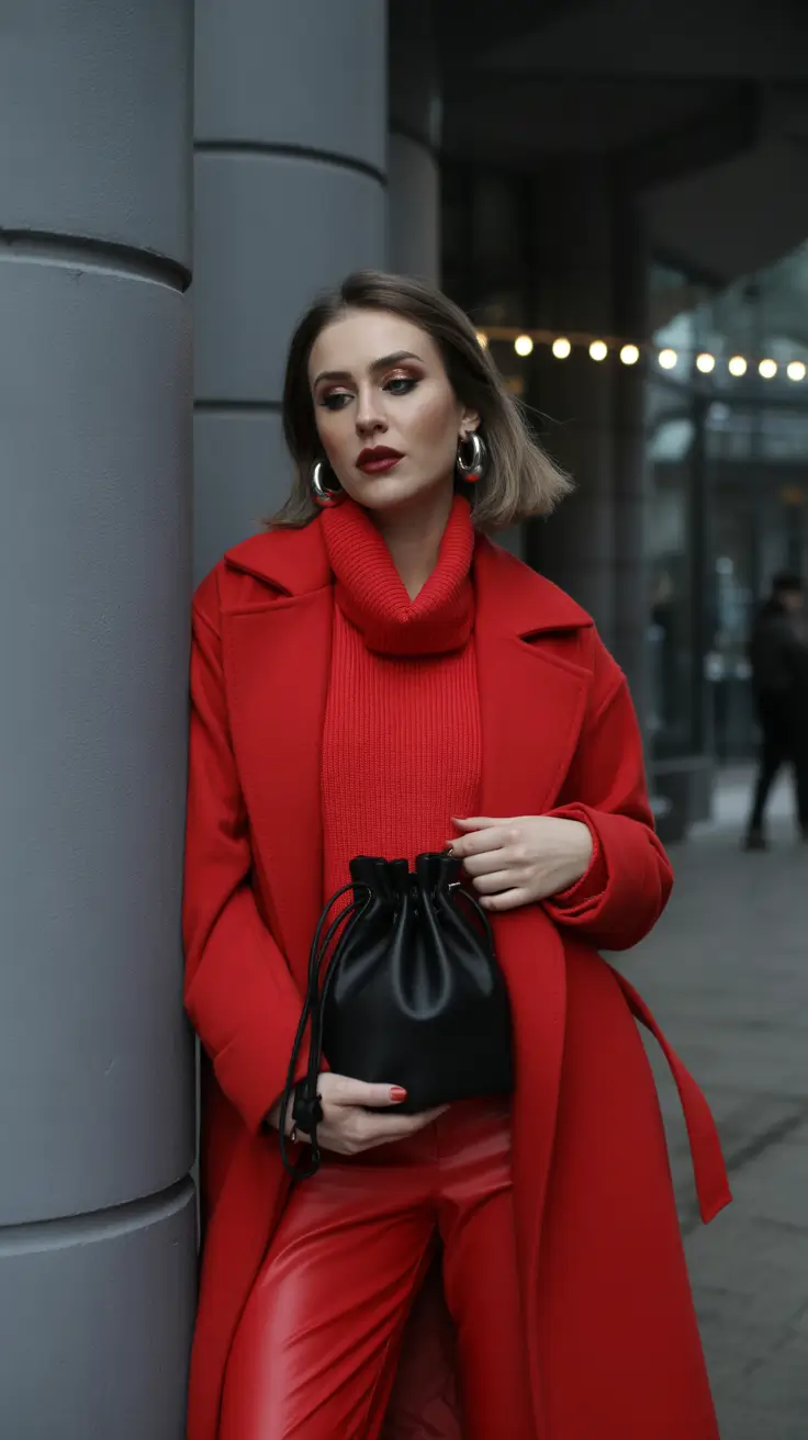 Winter 2025-2026: going out outfit ideas The Power of Red on Red