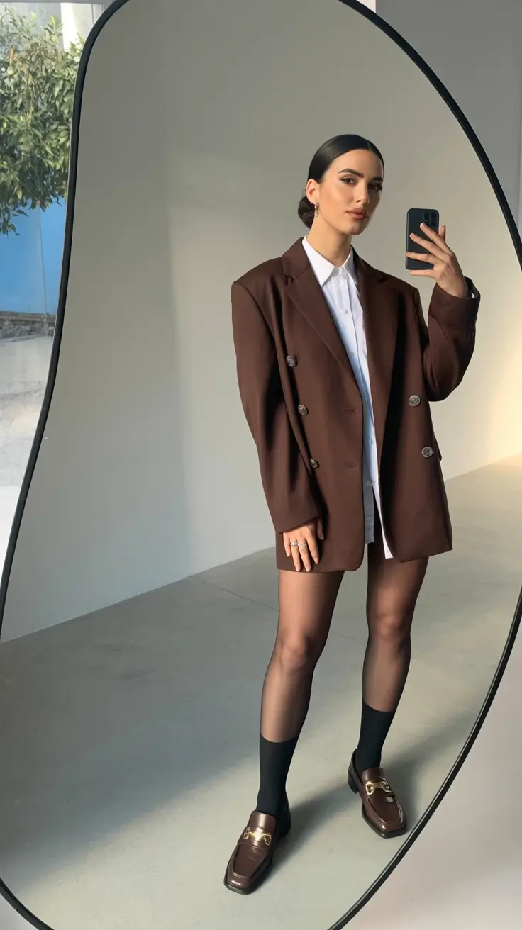 Winter business casual Work Outfits 2025 - 2026 Style Guide Oversized Chocolate Charm