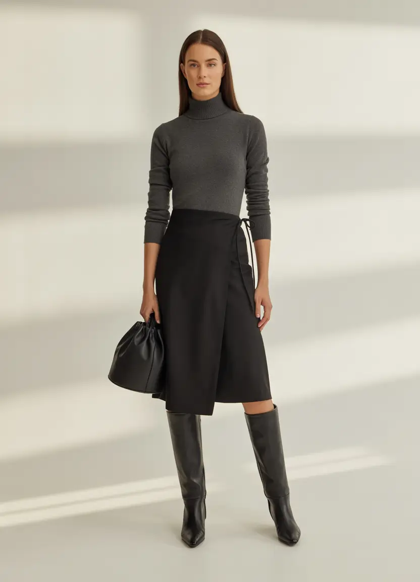 Winter business casual Work Outfits 2025 - 2026 Style Guide Refined Minimalism in Gray and Black