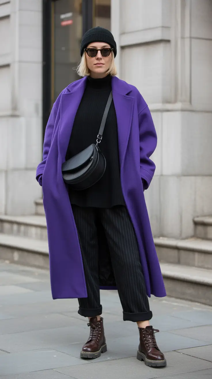 Winter Capsule Wardrobe for Women 2025 - 2026 Urban Edge in Violet