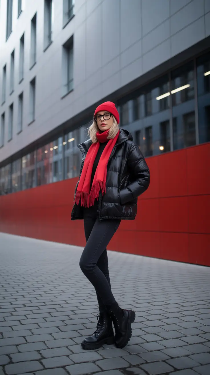Winter Capsule Wardrobe for Women 2025 - 2026 Classic Black with a Red Accent