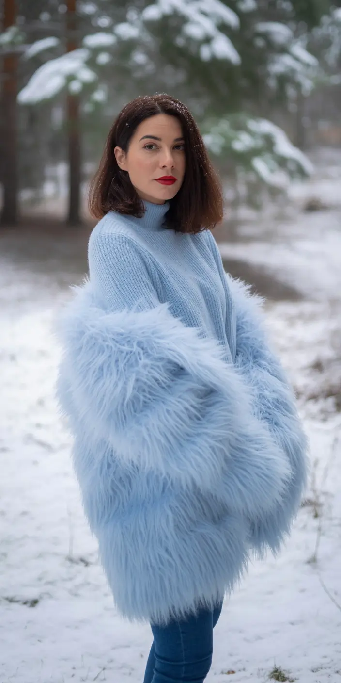 winter fits ideas 2025 / 2026 Powder Blue Elegance