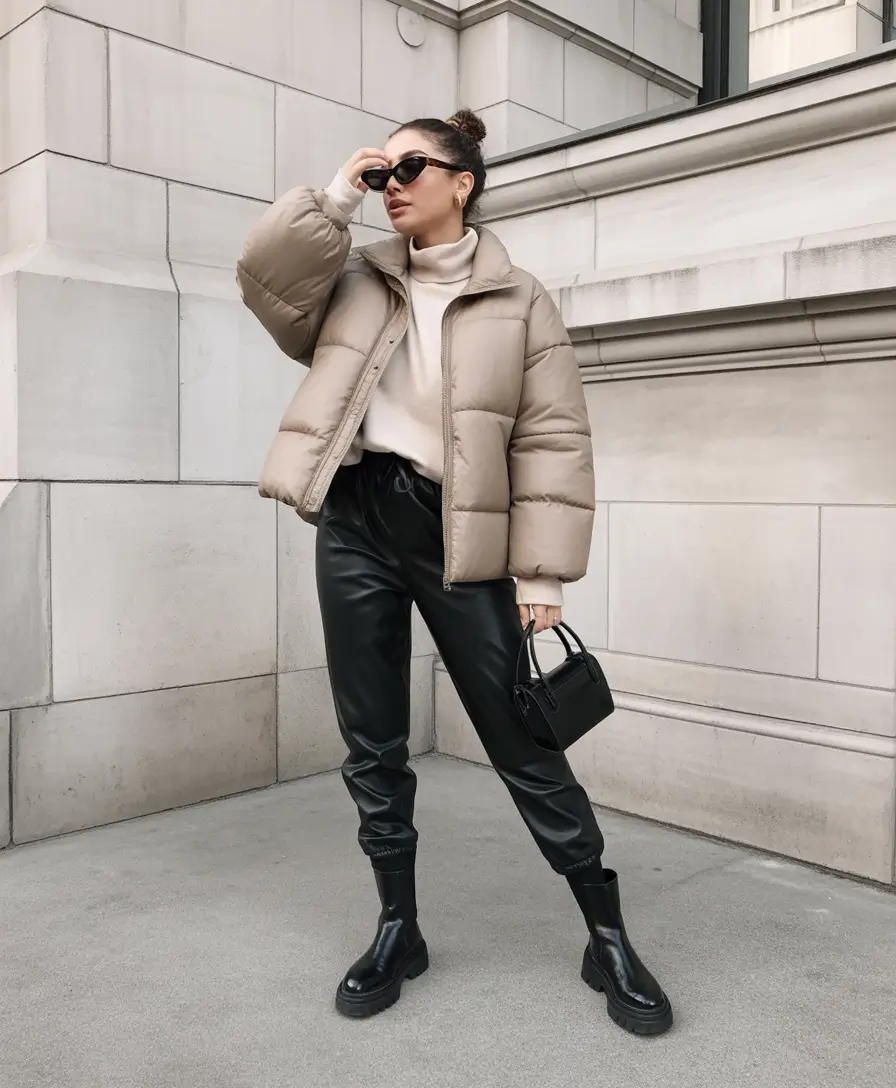 winter fits ideas 2025 / 2026 Urban Neutral Edge