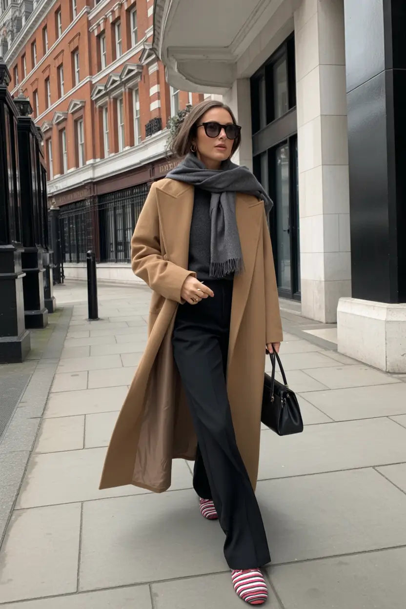 winter fits ideas 2025 / 2026 Camel Coat Perfection