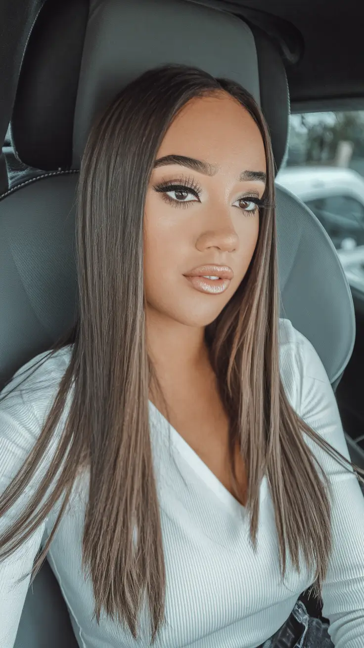 Winter Hairstyles 2025-2026 Trends & Ideas Glossy Straight Elegance