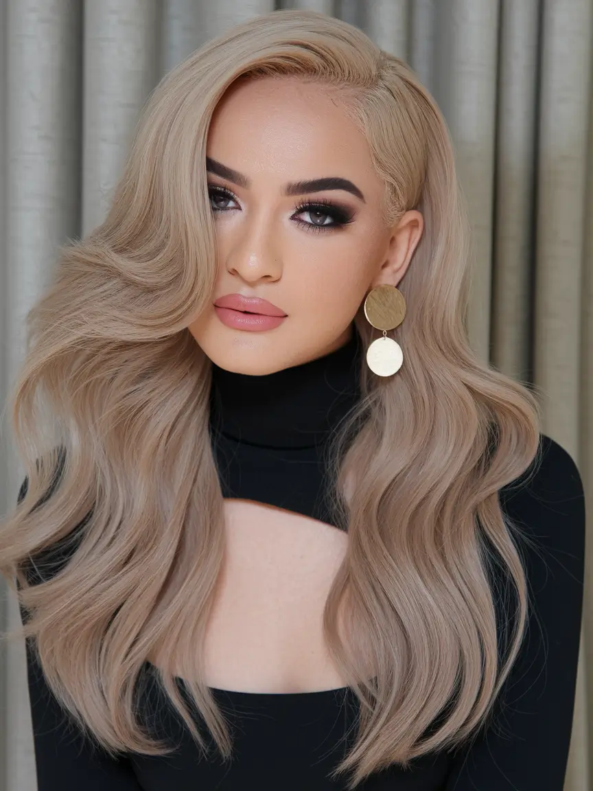 Winter Hairstyles 2025-2026 Trends & Ideas Platinum Waves with Side Part