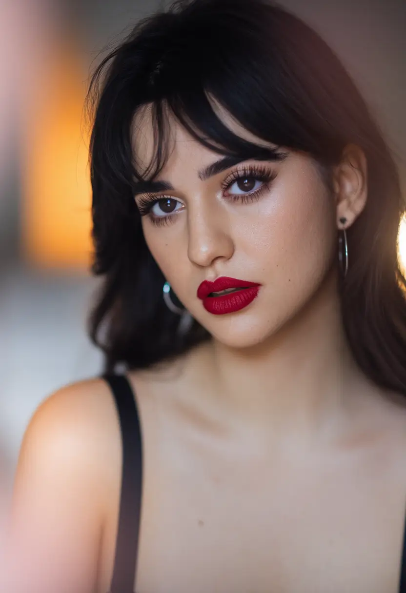 Winter Hairstyles 2025-2026 Trends & Ideas Dark Layers with Curtain Bangs