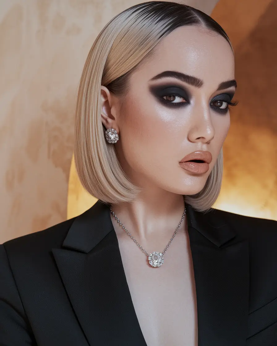 Winter Hairstyles 2025-2026 Trends & Ideas Polished Platinum Bob