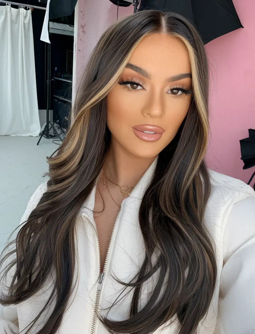 Winter Hairstyles 2025-2026 Trends & Ideas Face-Framing Highlights with Dark Dimension