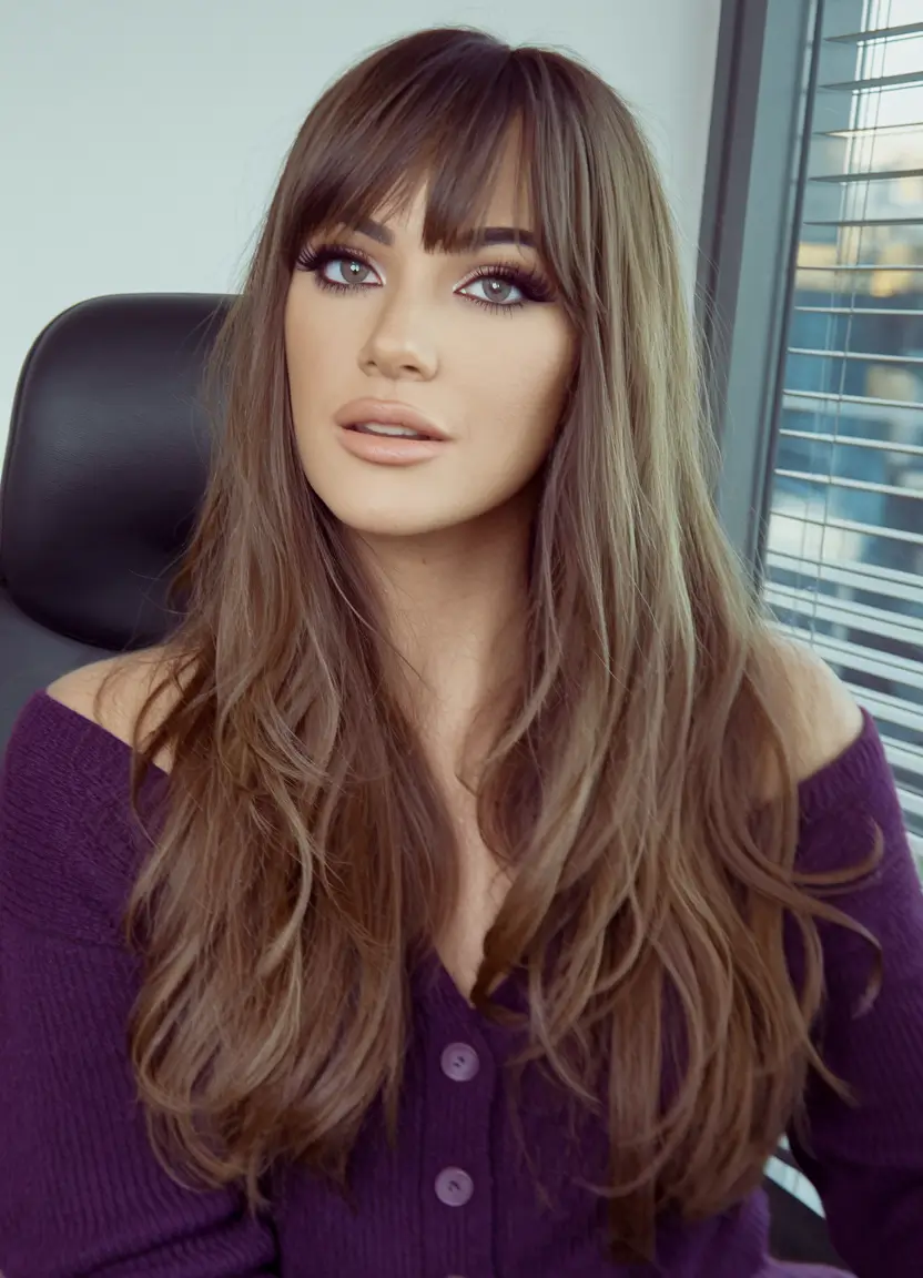Winter Hairstyles 2025-2026 Trends & Ideas Soft Layers with Full Fringe