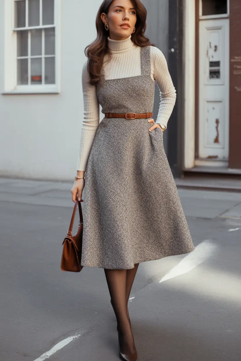 winter office outfits for work ideas 2025 - 2026 Retro Elegance with a Modern Twist