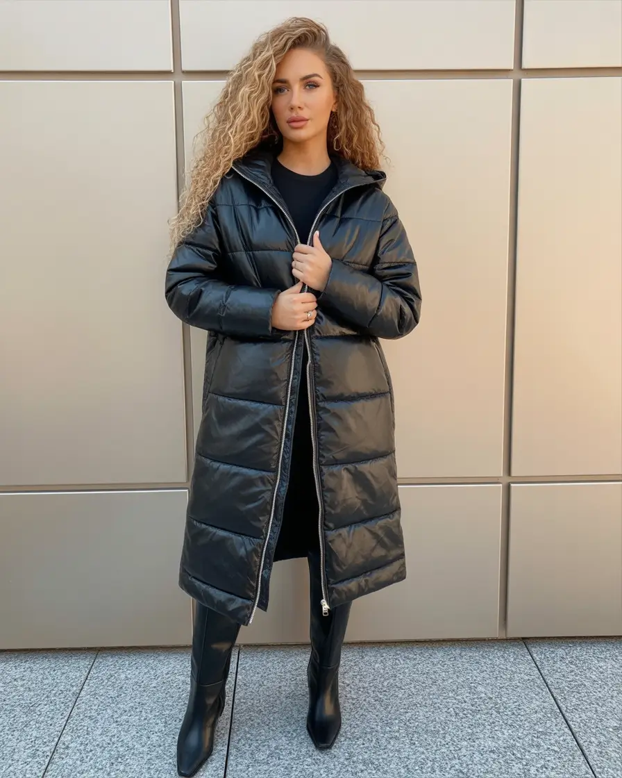 winter outfit inspo ideas 2025 / 2026 Classic Black Puffer