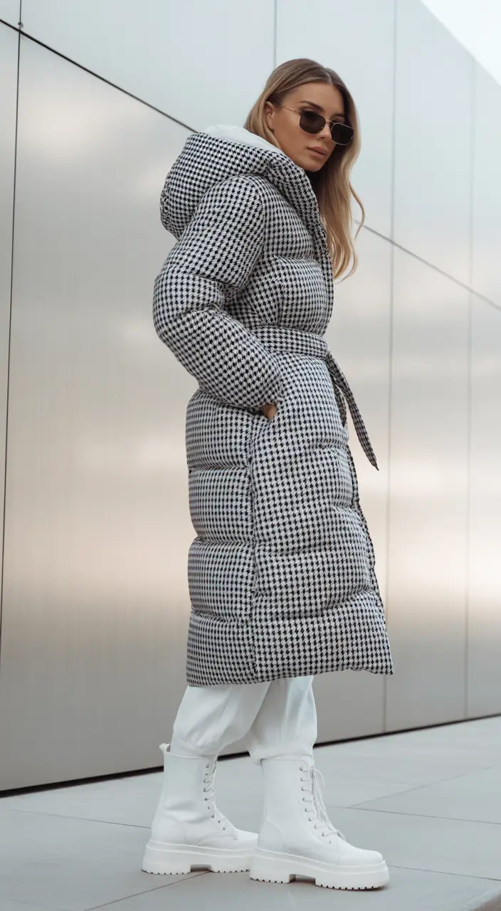 winter outfit inspo ideas 2025 / 2026 Houndstooth Power