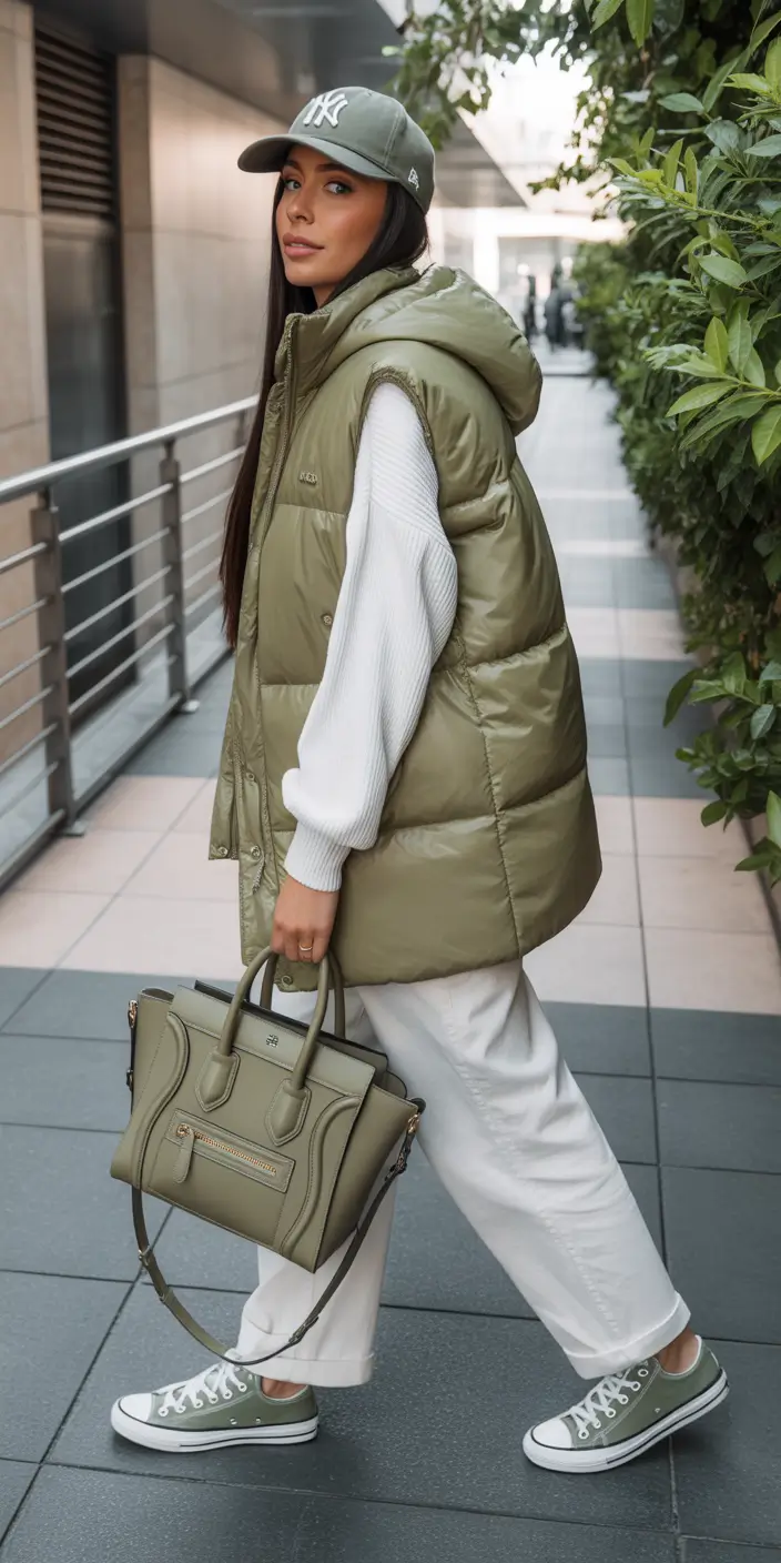 winter outfit inspo ideas 2025 / 2026 Monotone Sporty Luxe