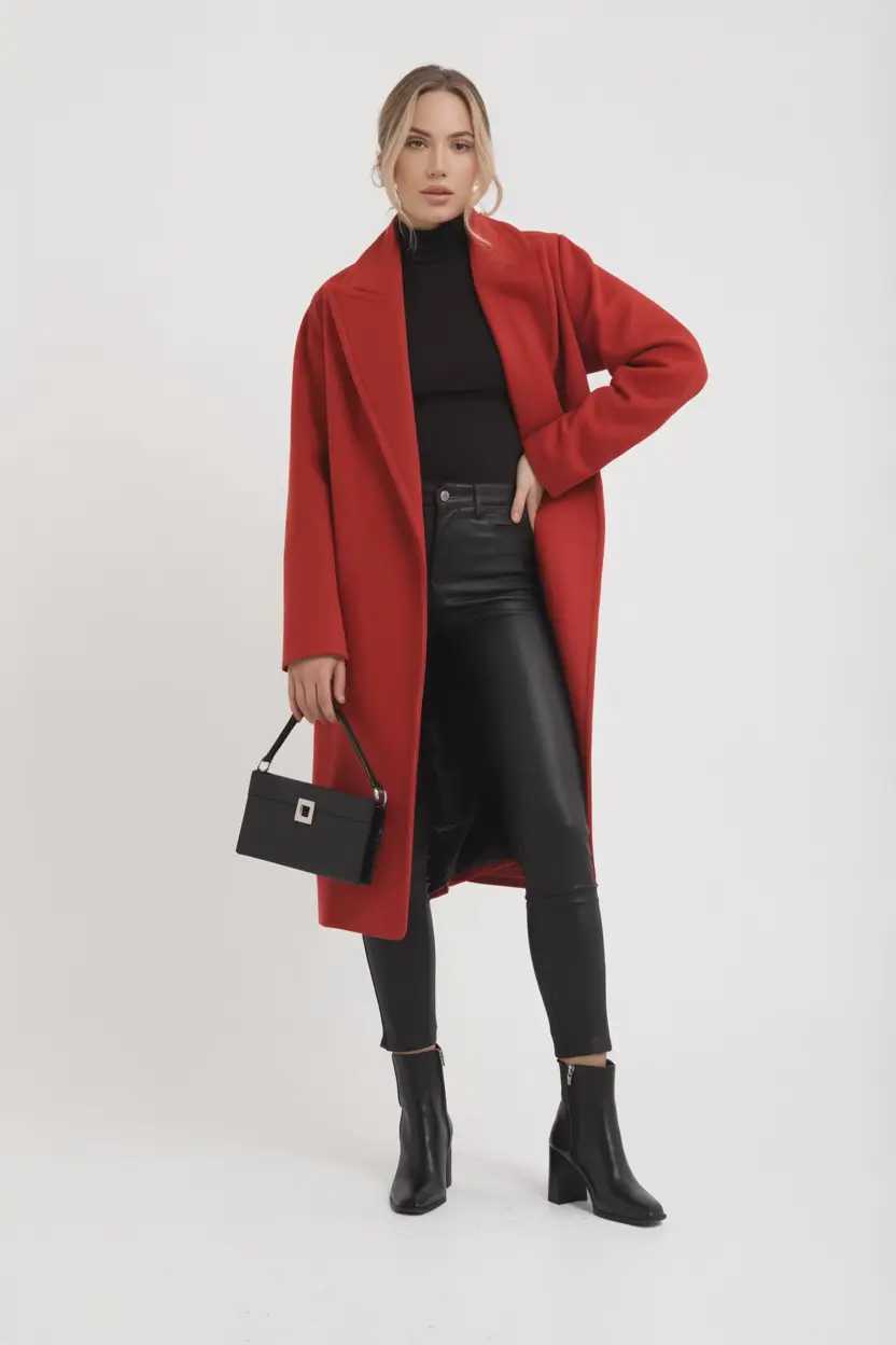 winter outfits cold Weather ideas 2025 / 2026 Red Coat Energy