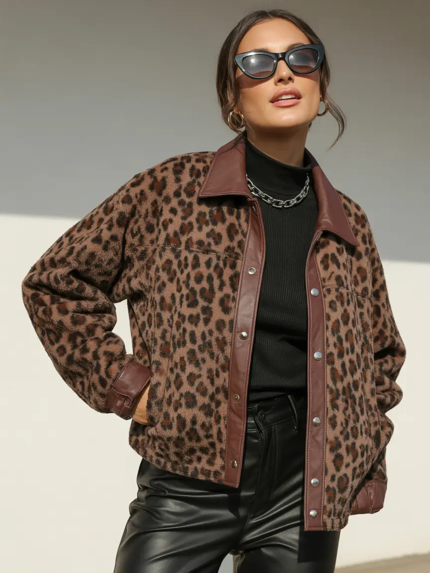 winter outfits ideas 2025 / 2026 Leopard Luxe with an Edge