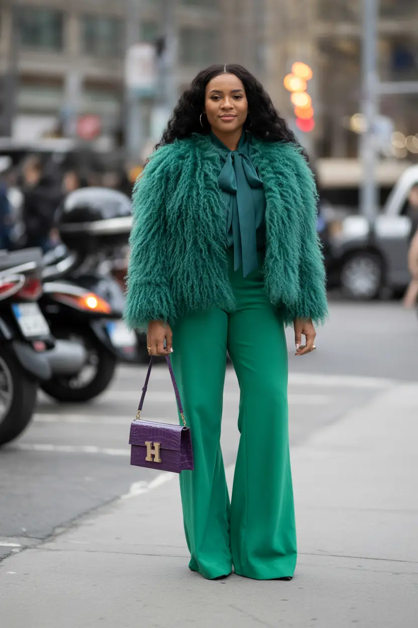 winter outfits ideas 2025 / 2026 Emerald Power Dressing