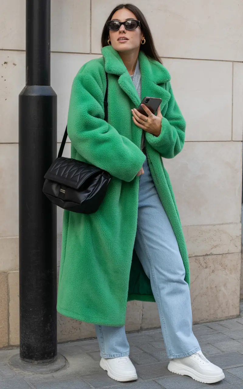 winter outfits ideas 2025 / 2026 Fresh Green Street Style