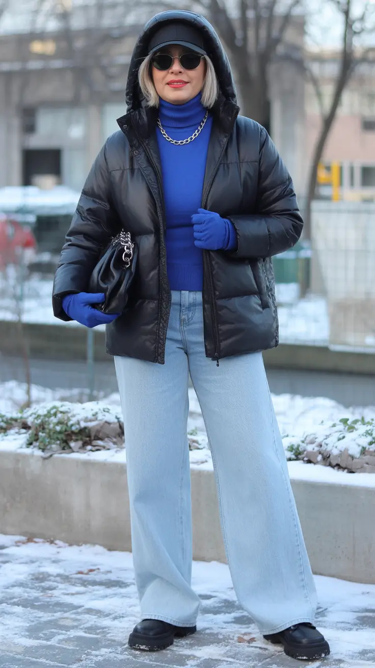 Winter Outfits Over 40 Style Guide 2025 - 2026 Modern Street Style in Black and Blue