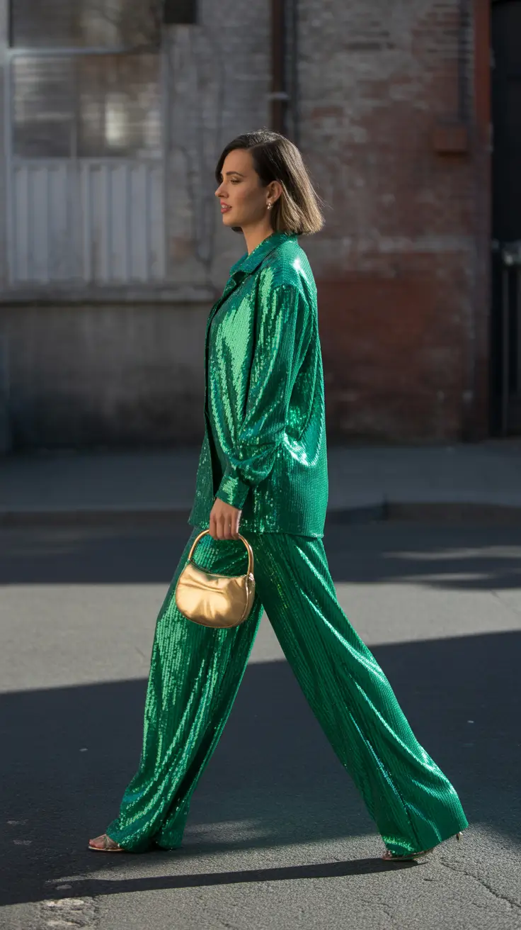 Best Christmas Outfit 2025 Emerald Sparkle Set