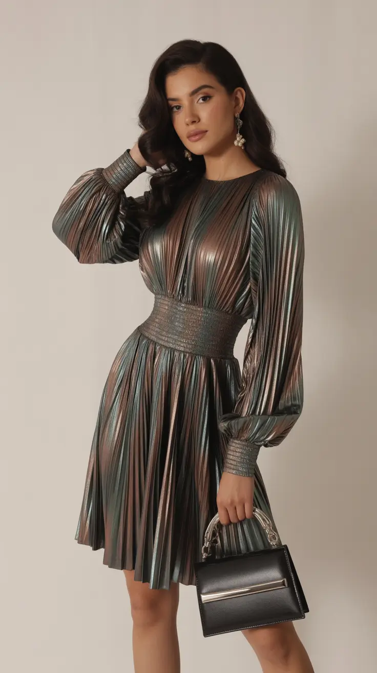 Best Christmas Outfit 2025 Metallic Pleats Magic