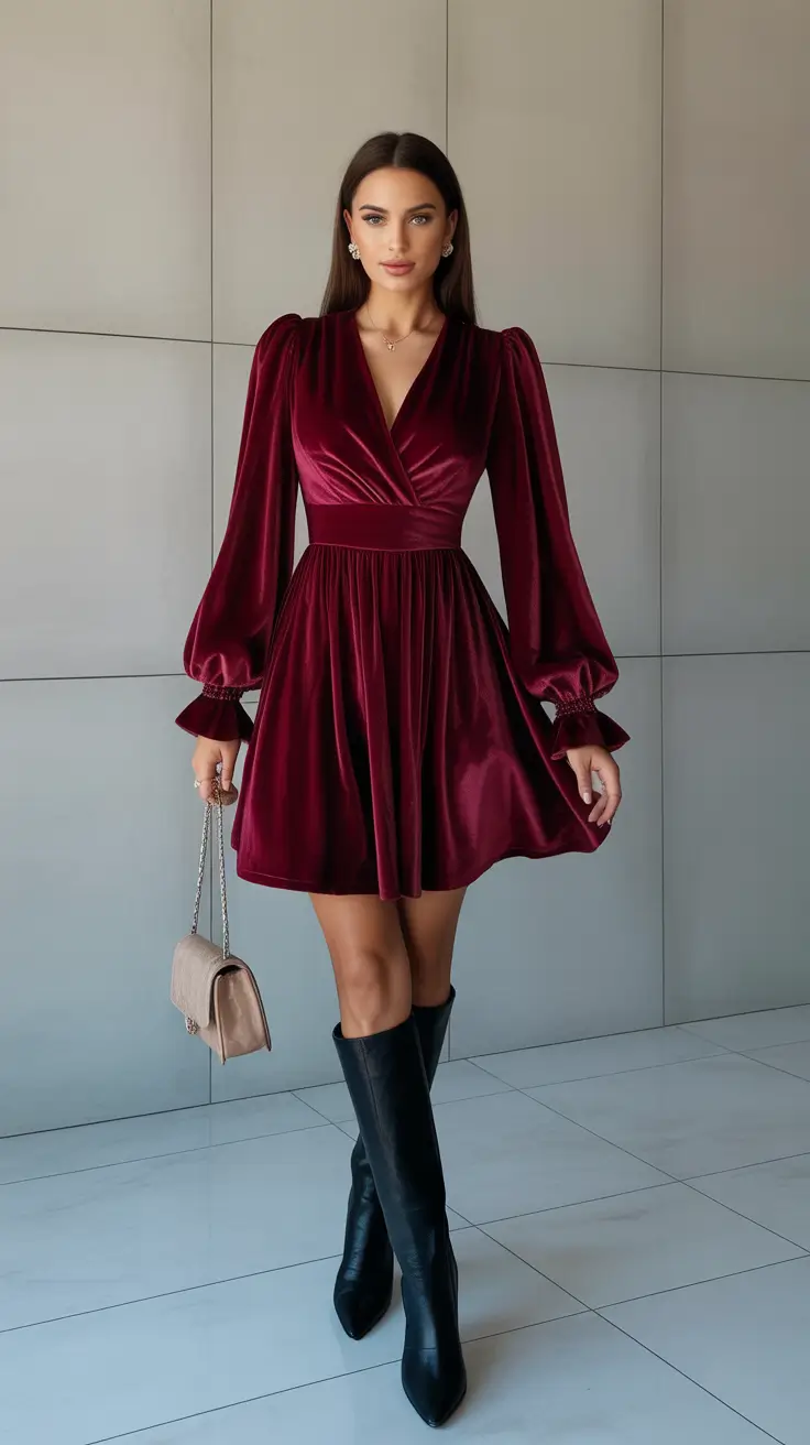 Best Christmas Outfit 2025 Velvet Wine Romance