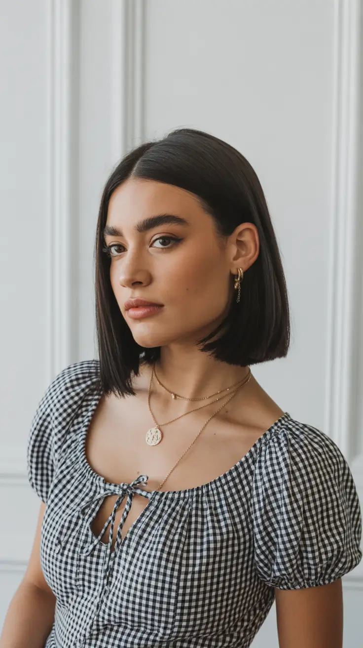 Bob Haircuts Ideas Winter 2025-2026 Chic Blunt Bob with Classic Edge