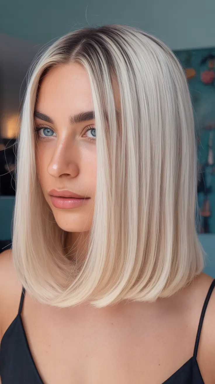 Bob Haircuts Ideas Winter 2025-2026 Platinum Ice Bob