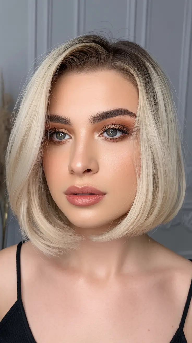 Bob Haircuts Ideas Winter 2025-2026 Soft Layered Champagne Bob