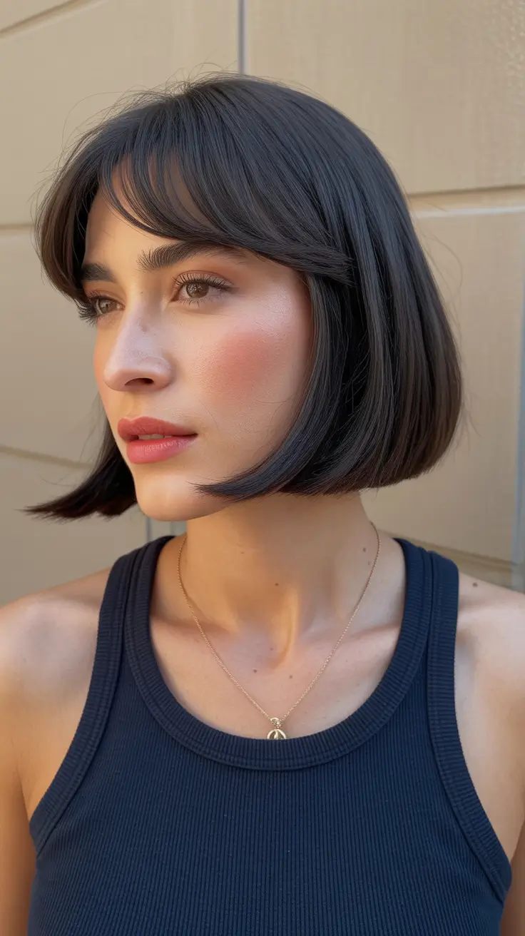 Bob Haircuts Ideas Winter 2025-2026 Parisian Fringe Bob