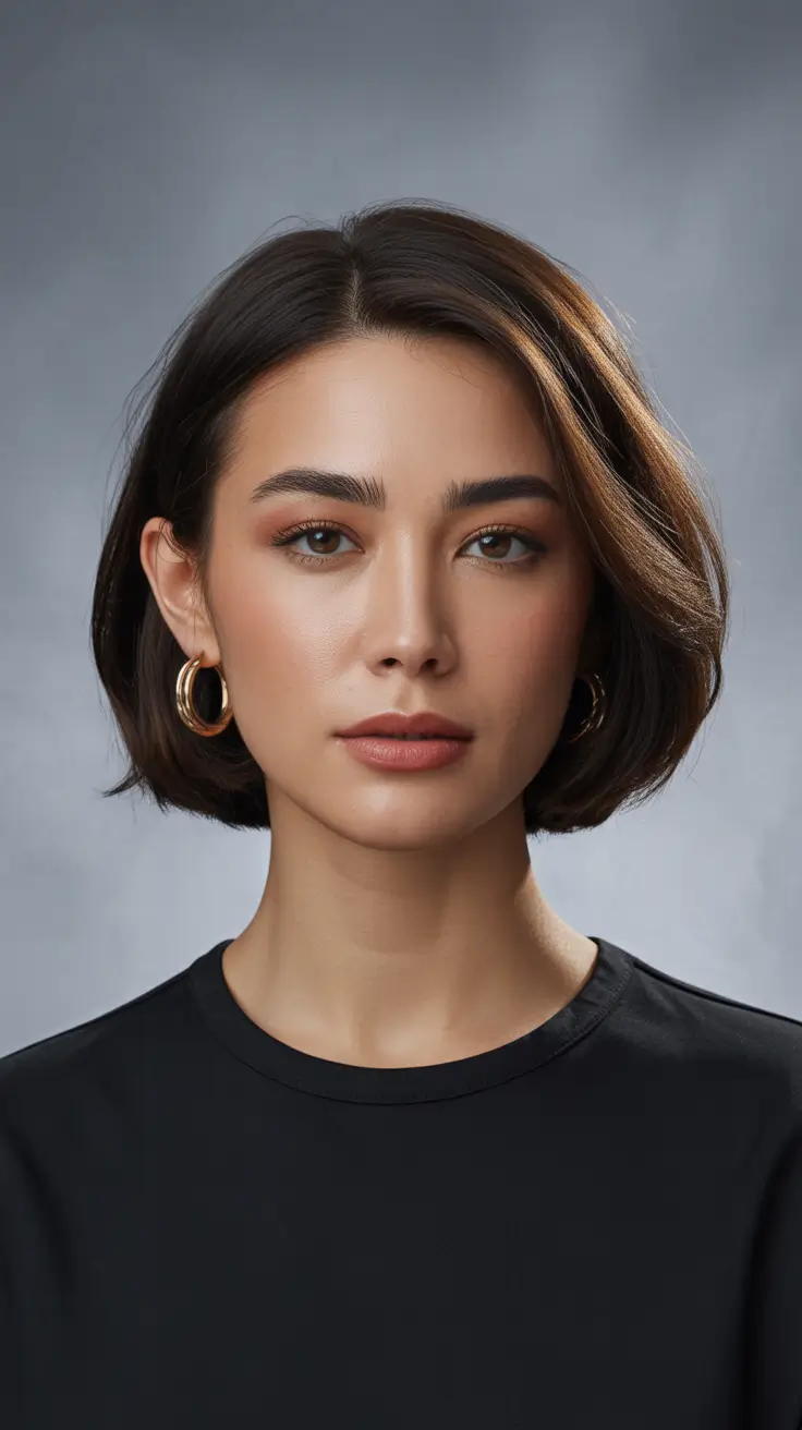 Bob Haircuts Ideas Winter 2025-2026 Glossy Chestnut Bob