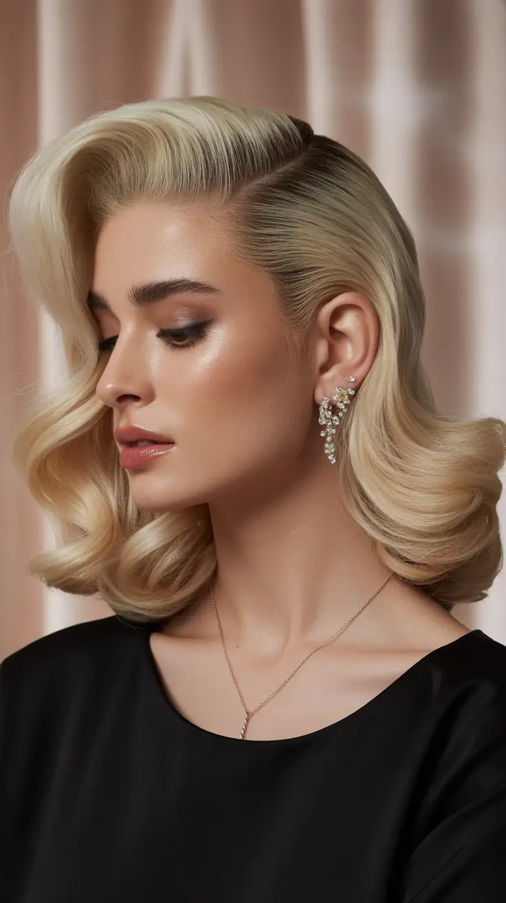 Christmas Hairstyles 2025 Champagne Blonde Perfection