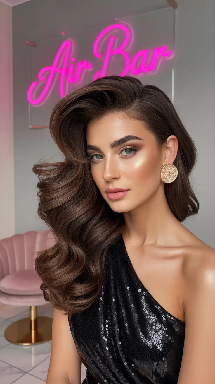 Christmas Hairstyles 2025 Chocolate Gloss Glamour