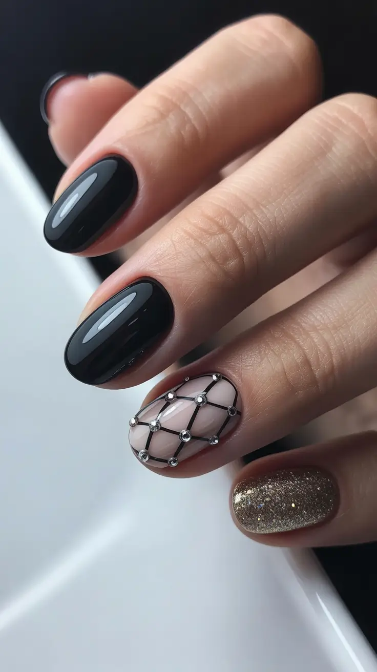 christmas nail art ideas 2025 Black Diamond Net