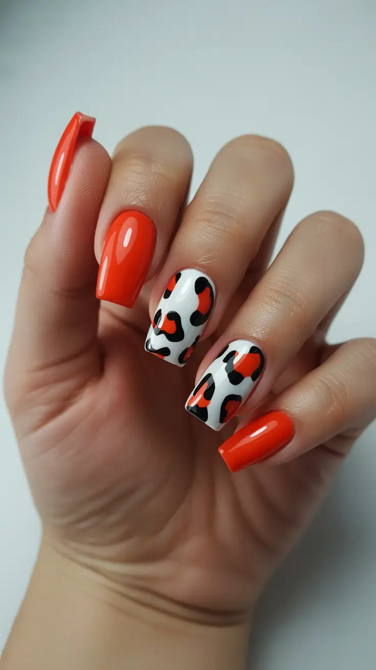 christmas nail color ideas 2025 Festive Wildfire